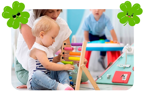 Żłobek - dziecko z liczydłem 